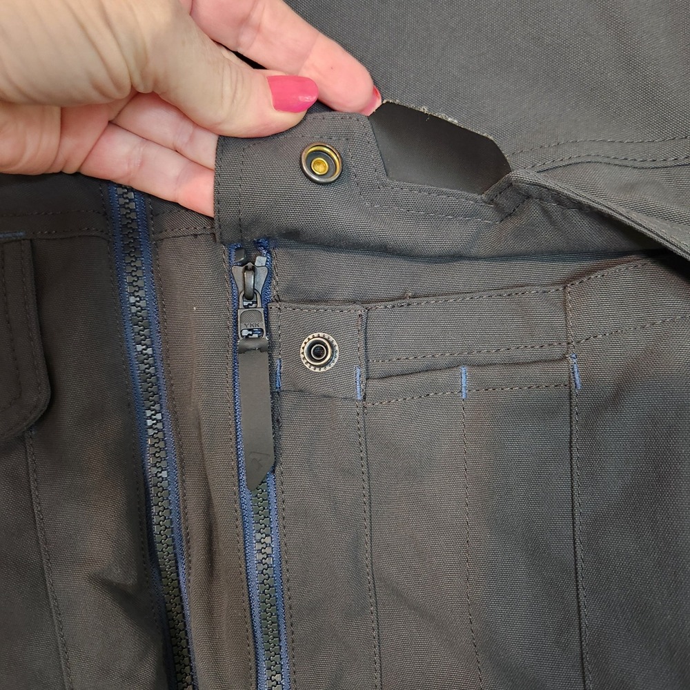 Eddie Bauer First Ascent Cordura Utility Jacket Gray Mens Full Zip Mock Neck Med - Picture 5 of 12